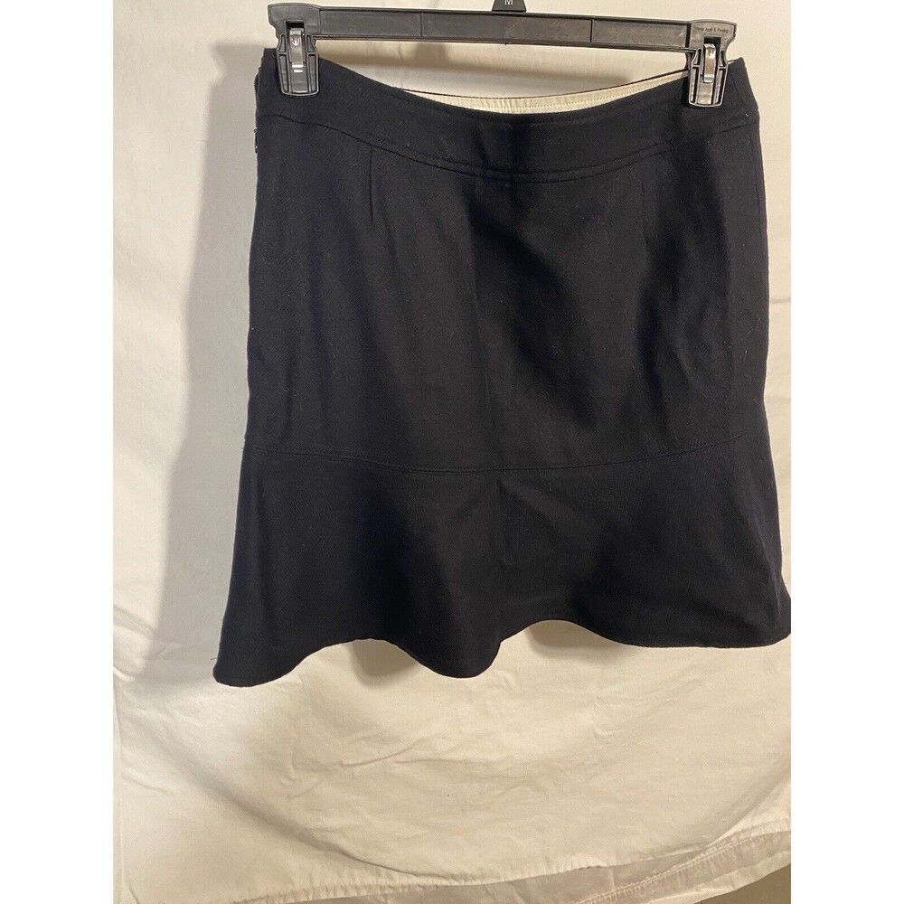 GAP Women's Black Short‎ A-Line Wool Trumpet Skirt Size 8